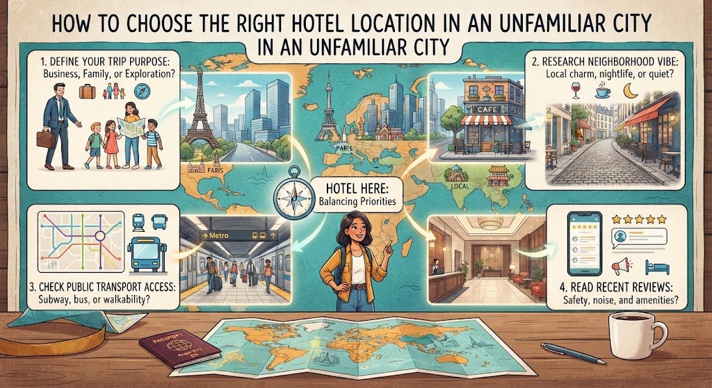 How to Choose the Right Hotel Location in an Unfamiliar City